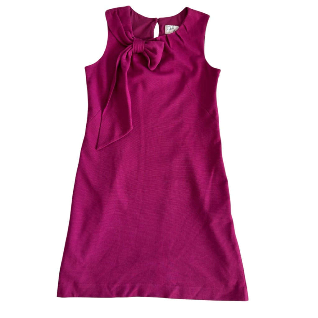 Milly Of New York Magenta Bow Sheath Dress Size S